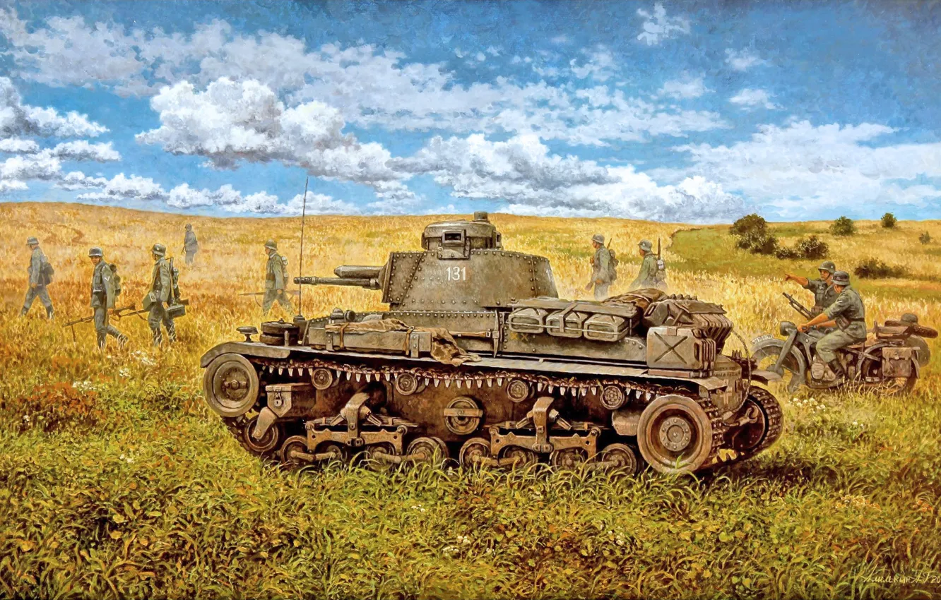 Фото обои легкий, Германия, танк, Чехословакия, Pz.Kpfw. 35(t), Амелькин А.Г., летнее наступление