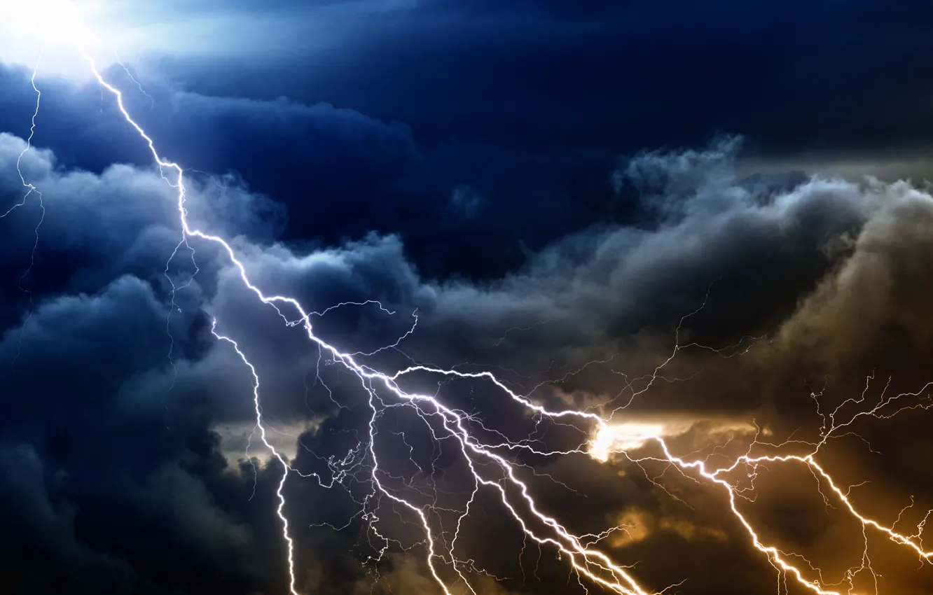Фото обои storm, lightning, thunder