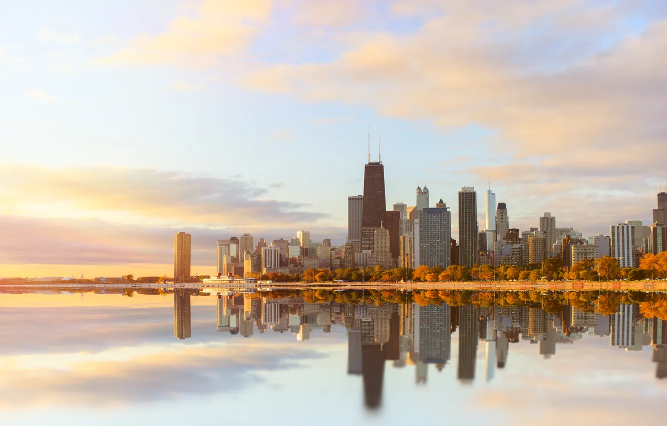 Фото обои пейзаж, город, Chicago