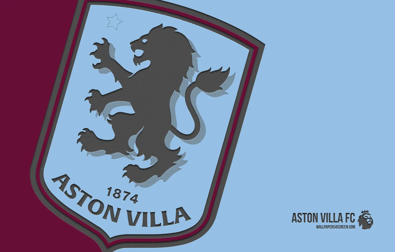 Фото обои Logo, Football, Soccer, Villa, Premiel League, Aston Villa FC, Aston Villa, Badge