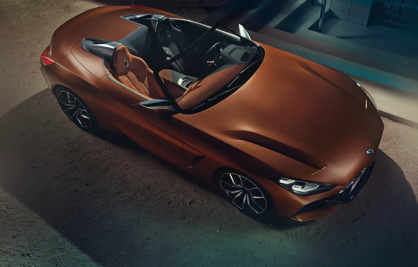Фото обои BMW, сверху, родстер, 2017, Z4 Concept