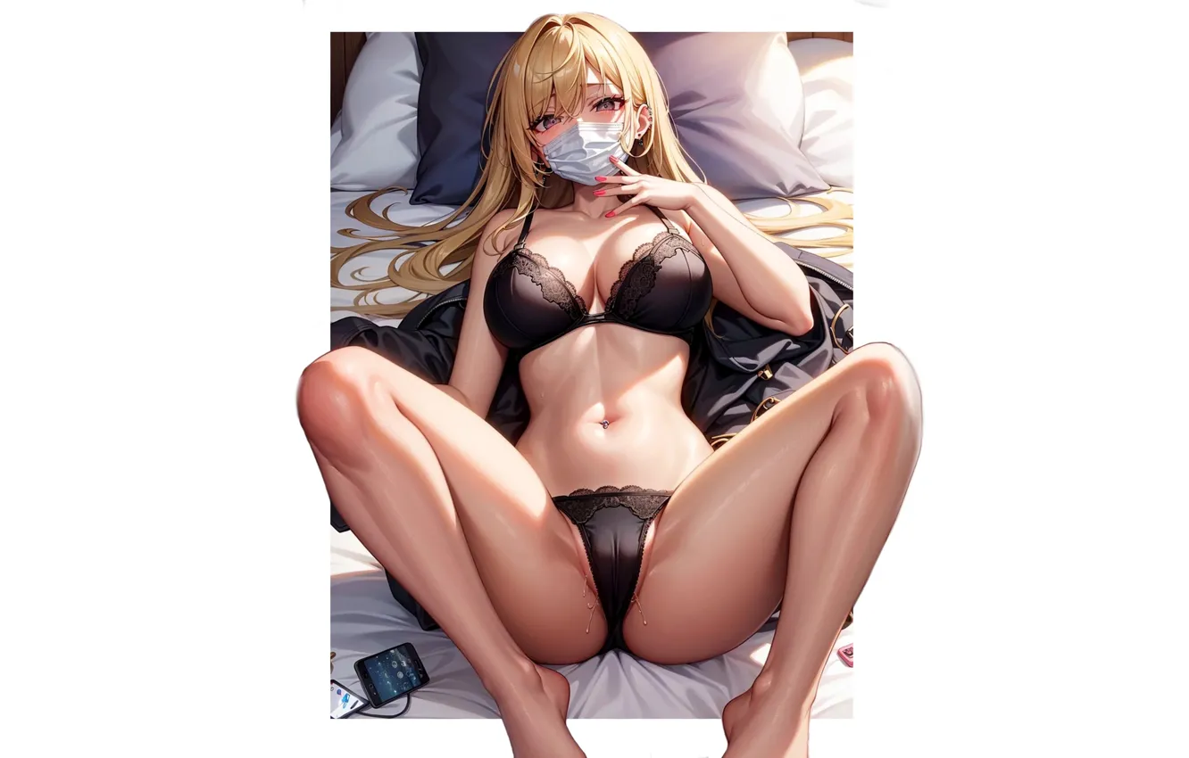 Фото обои girl, hot, sexy, bra, panties, hot girl, boobs, anime