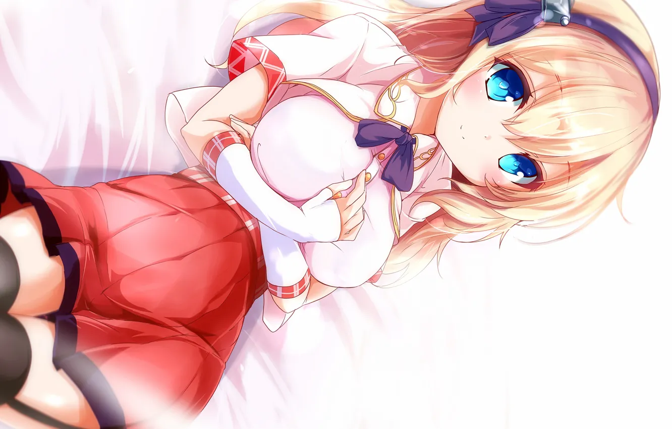 Фото обои girl, sexy, thighhighs, long hair, boobs, anime, beautiful, pretty