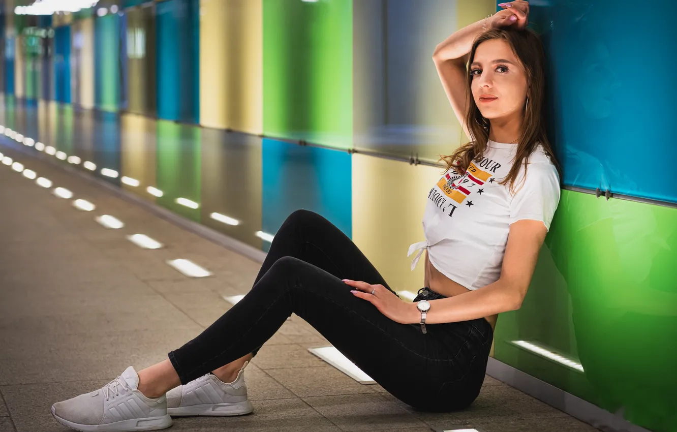 Фото обои девушка, поза, Weronika