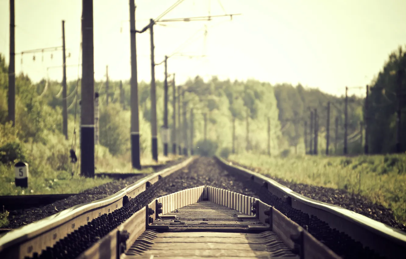 Фото обои Wallpaper, Railway, Road, Rail