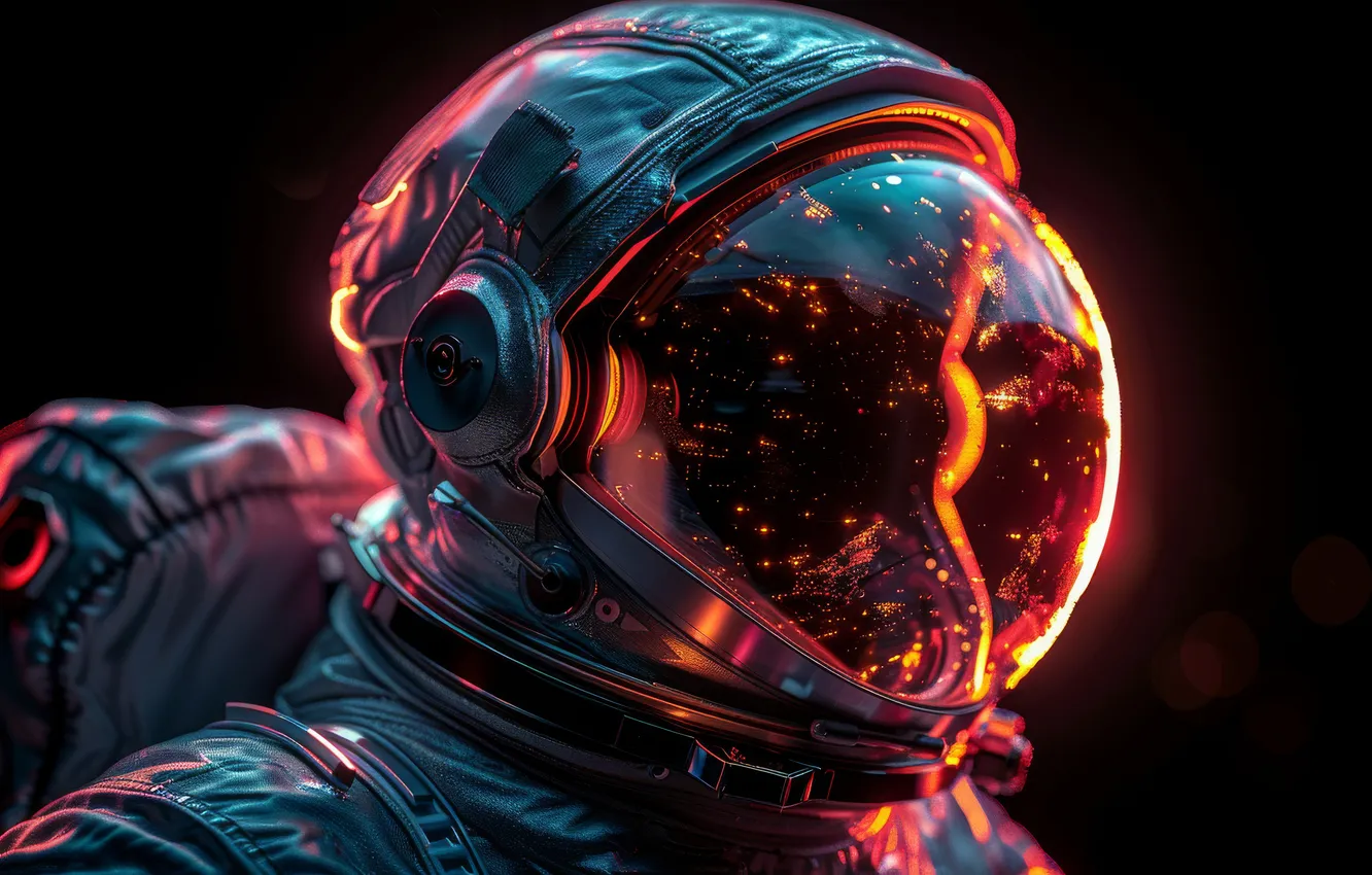 Фото обои космос, космонавт, скафандр, space, астронавт, astronaut, space suit, ИИ арт