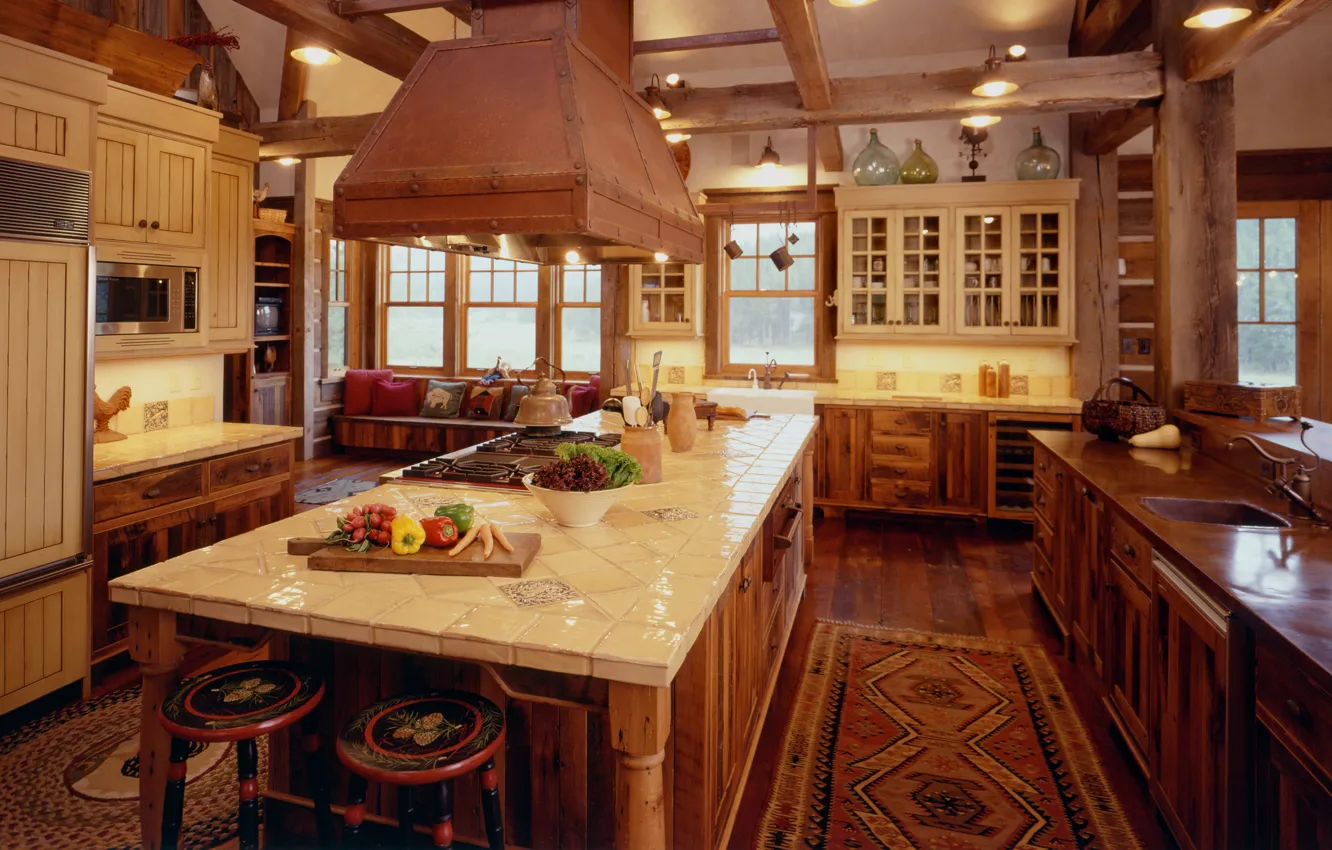 Фото обои design, style, interior, kitchen, ranch