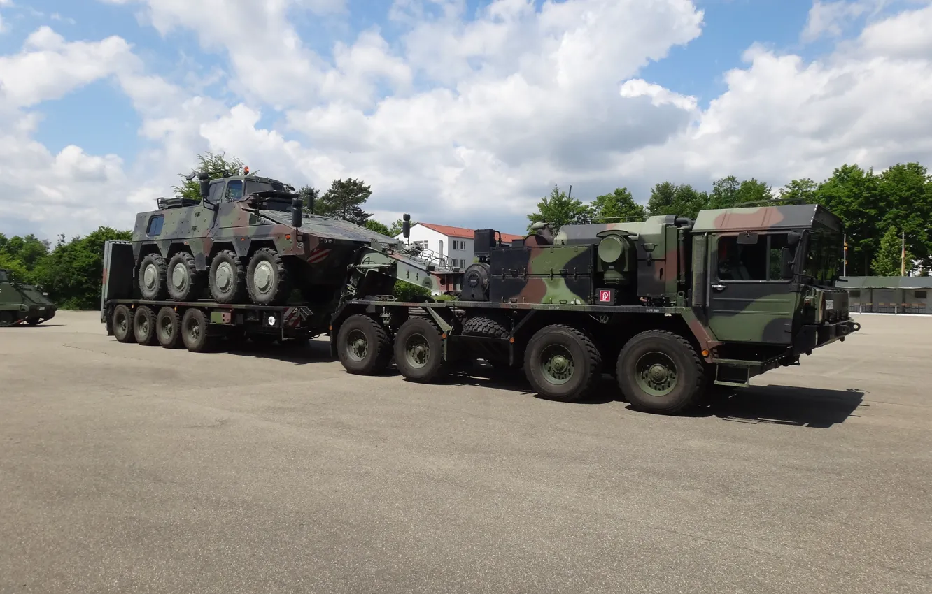 Фото обои weapon, truck, Boxer, tank, Elefant, armored, stand, military vehicle