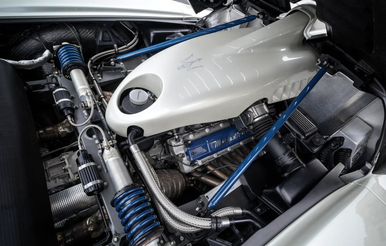 Фото обои двигатель, Maserati, V12, MC12, Maserati MC12, силовая установка