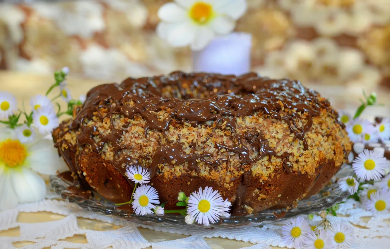 Фото обои Цветочки, Flowers, Торт, Cake, Тортик, Сладость