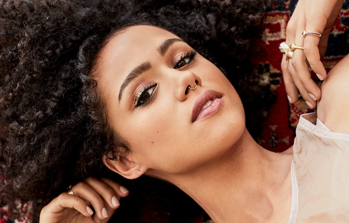 Фото обои портрет, актриса, Nathalie Emmanuel