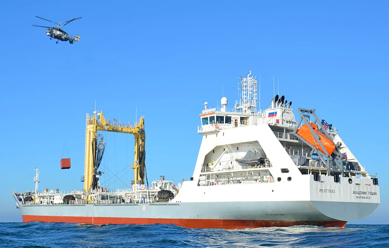Фото обои танкер, морской, испытания, средний, Академик Пашин