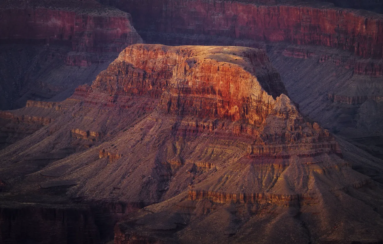 Фото обои закат, горы, каньон, Аризона, США, grand canyon national park