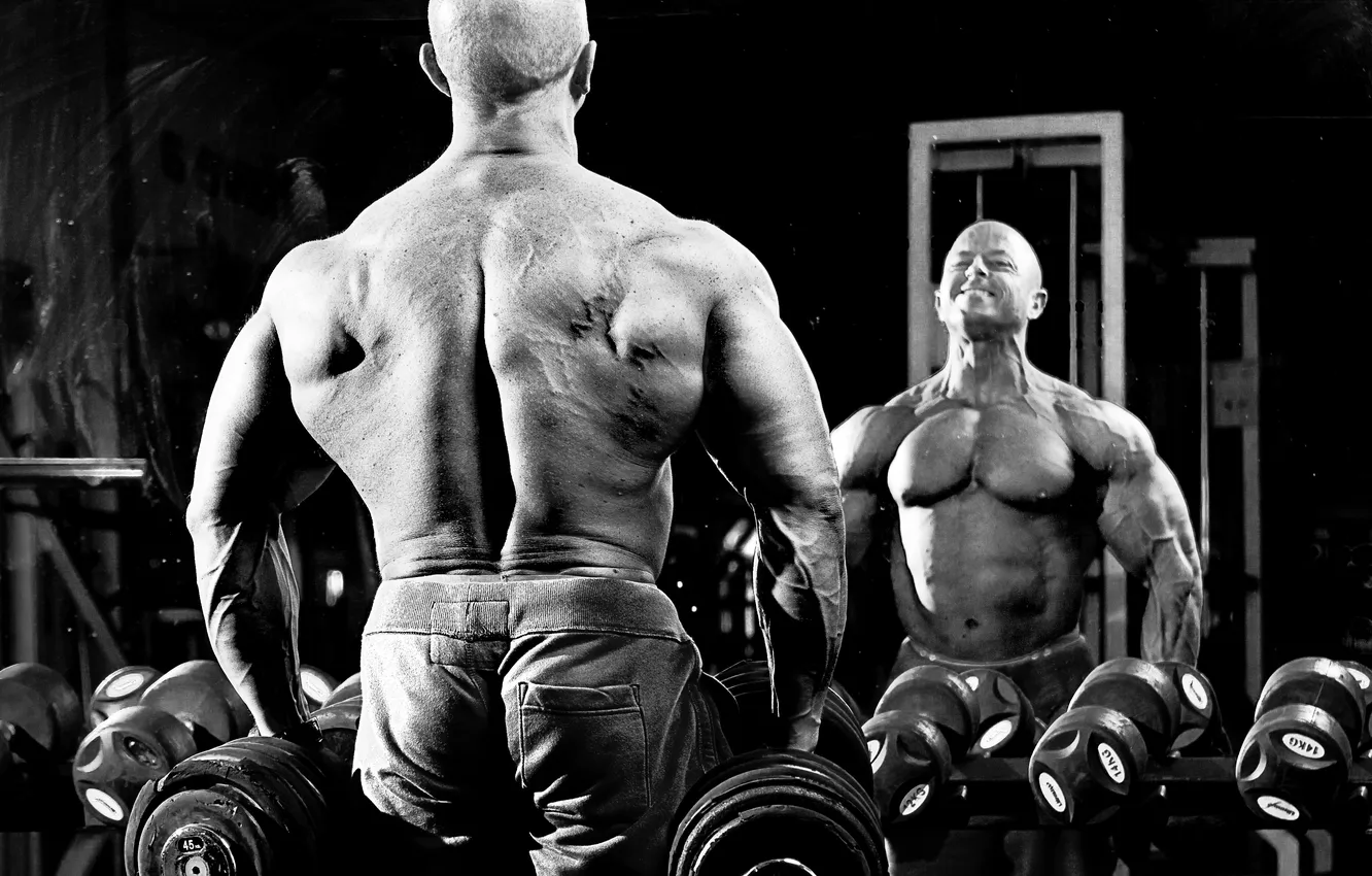 Фото обои power, men, back, bodybuilder, jerry Koolhoven