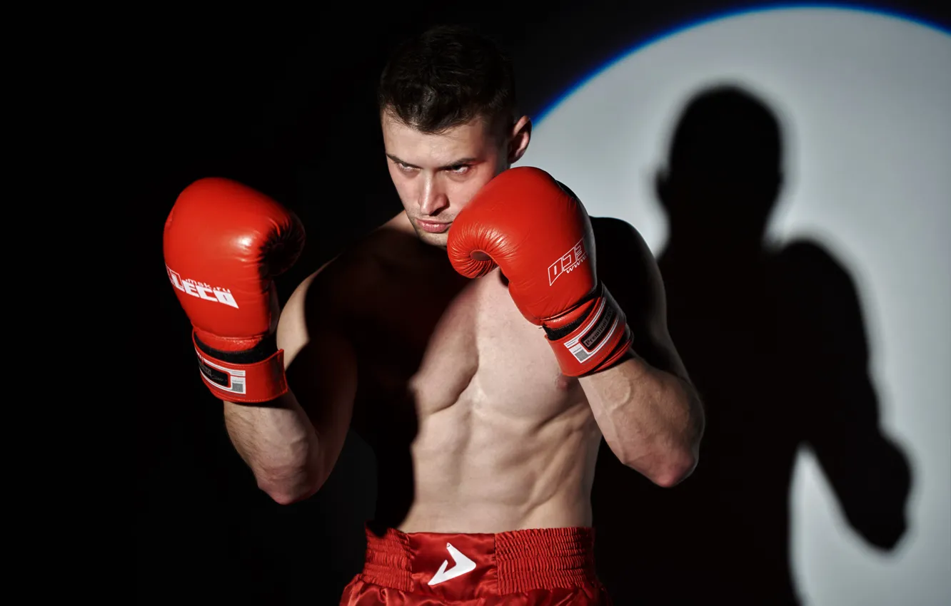 Фото обои руки, бокс, перчатки, мужчина, стойка