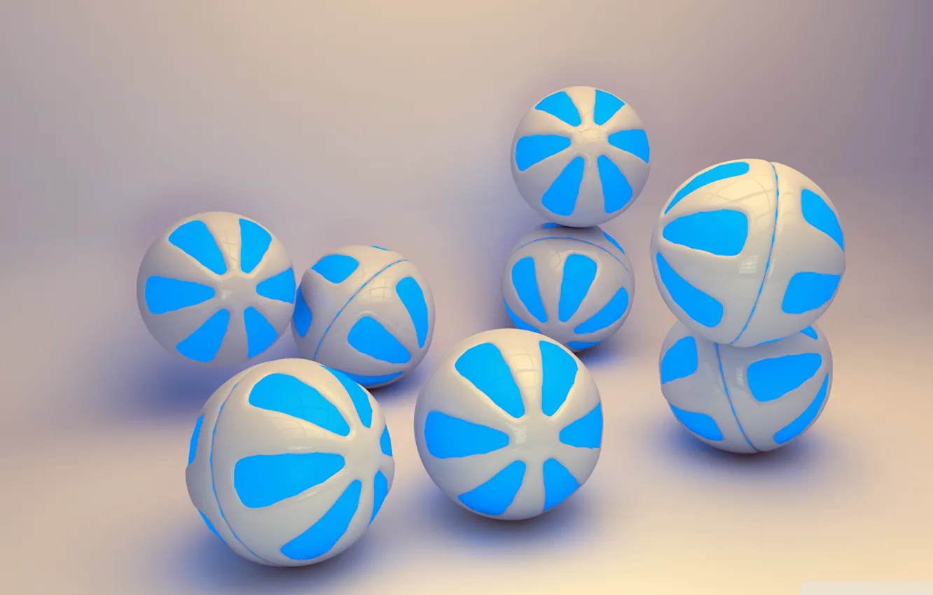 Фото обои фон, шары, голубые