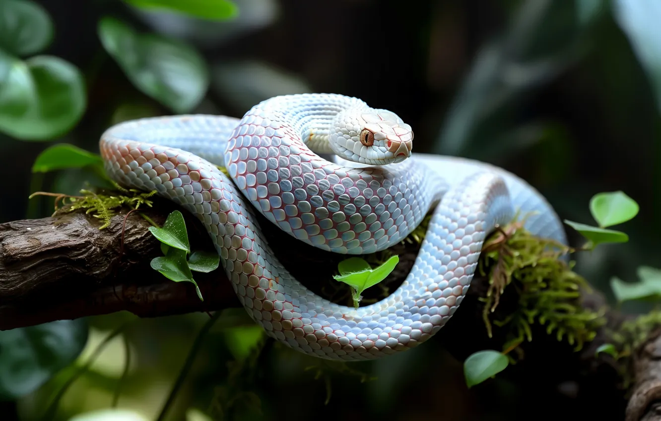 Фото обои snake, albino, reptile