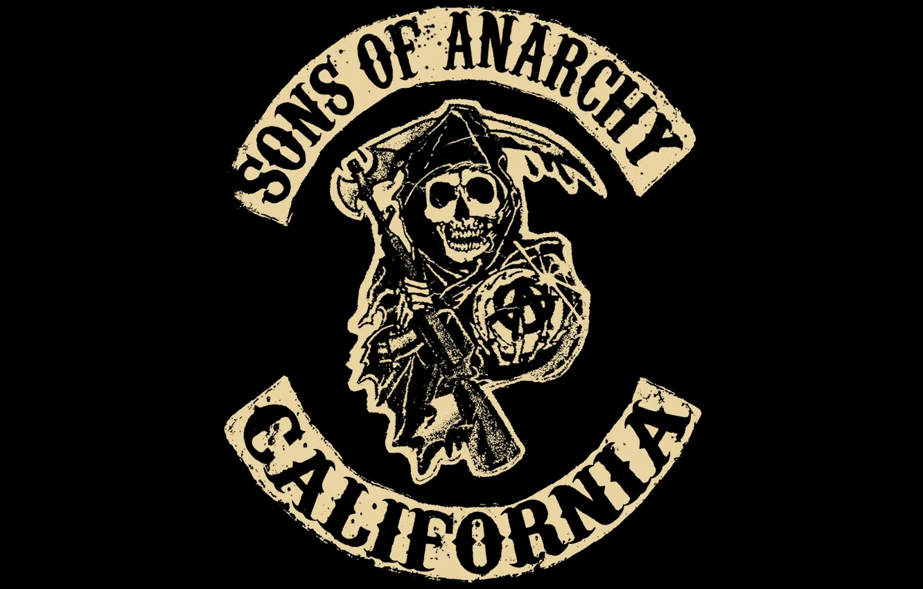 Фото обои логотип, сериал, калифорния, Sons of anarchy, дети анархии, сыны анархии