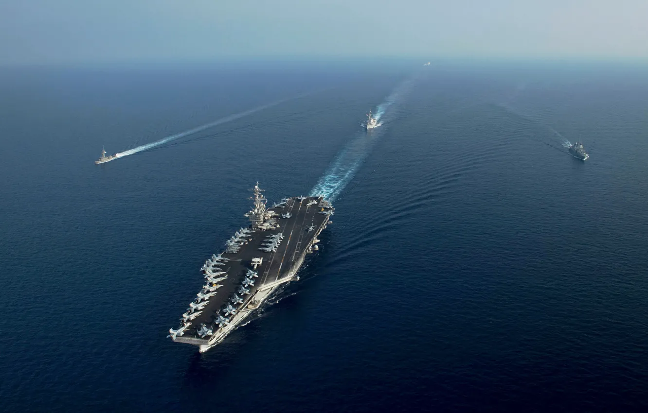 Фото обои USS, aircraft carrier, Theodore Roosevelt, CVN 71
