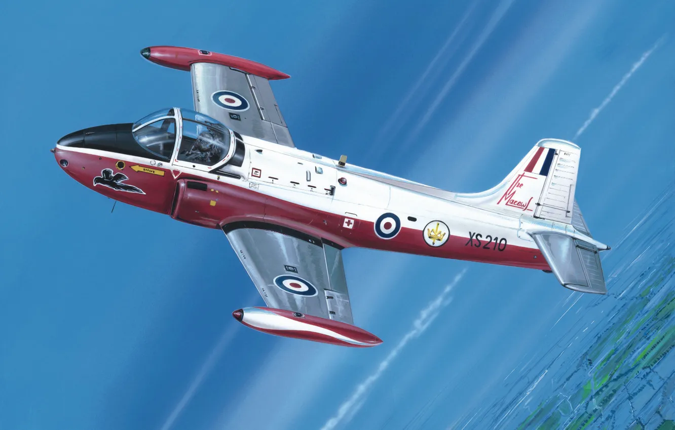 Фото обои art, painting, jet, BAC Jet Provost