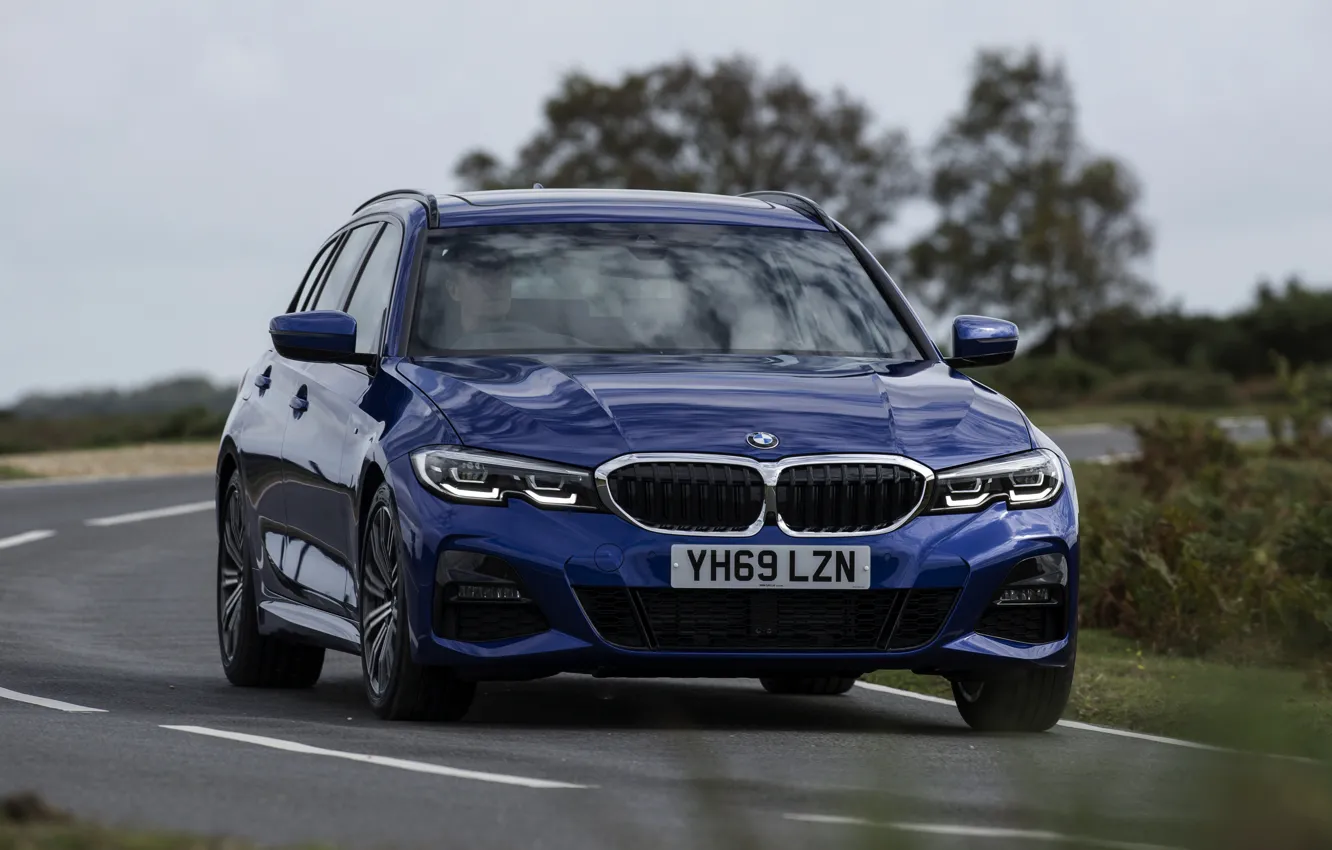 Фото обои поворот, BMW, 3-series, универсал, 320d, 3er, 2020, UK version