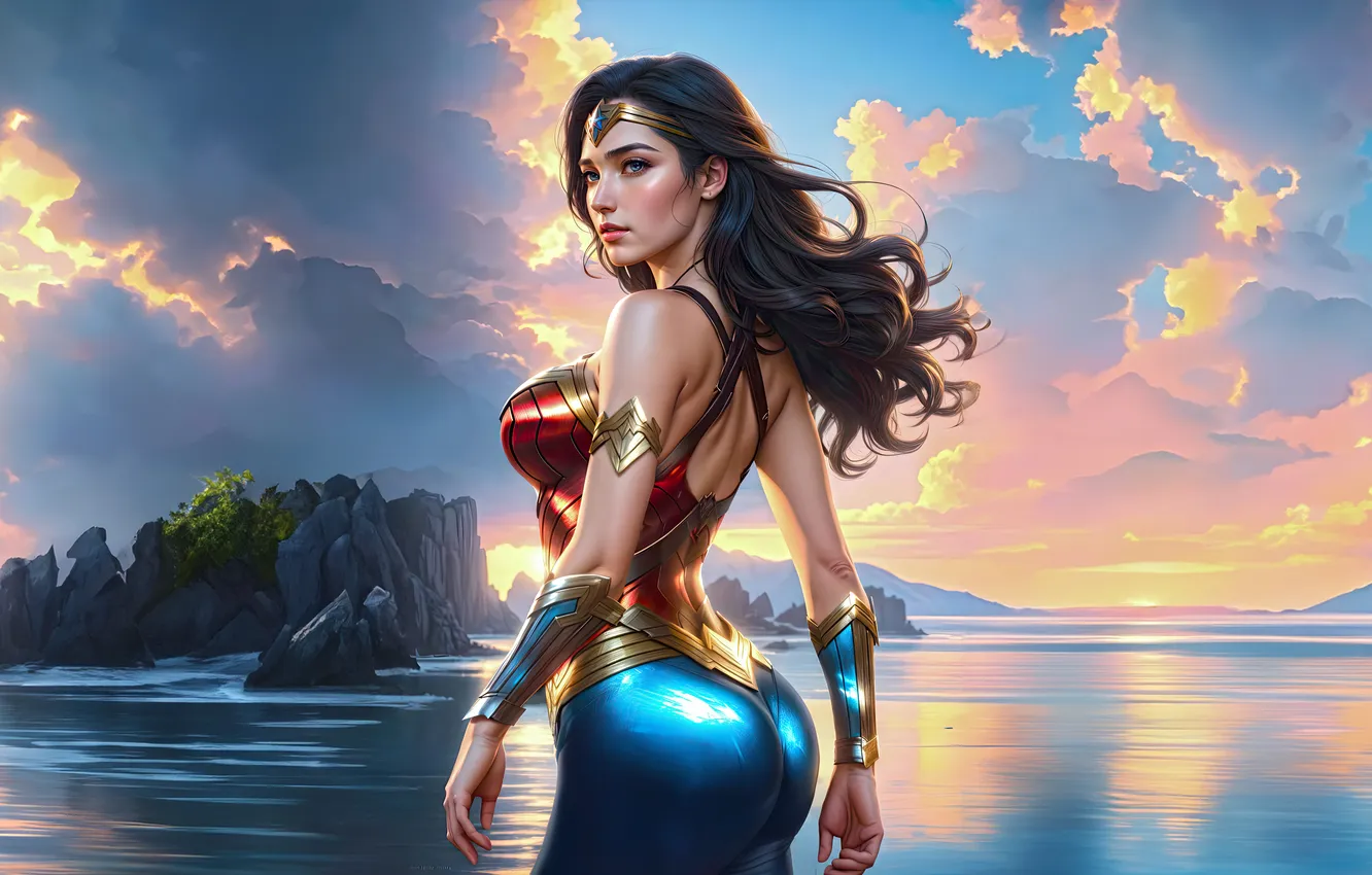 Фото обои woman, wonder, unleashed