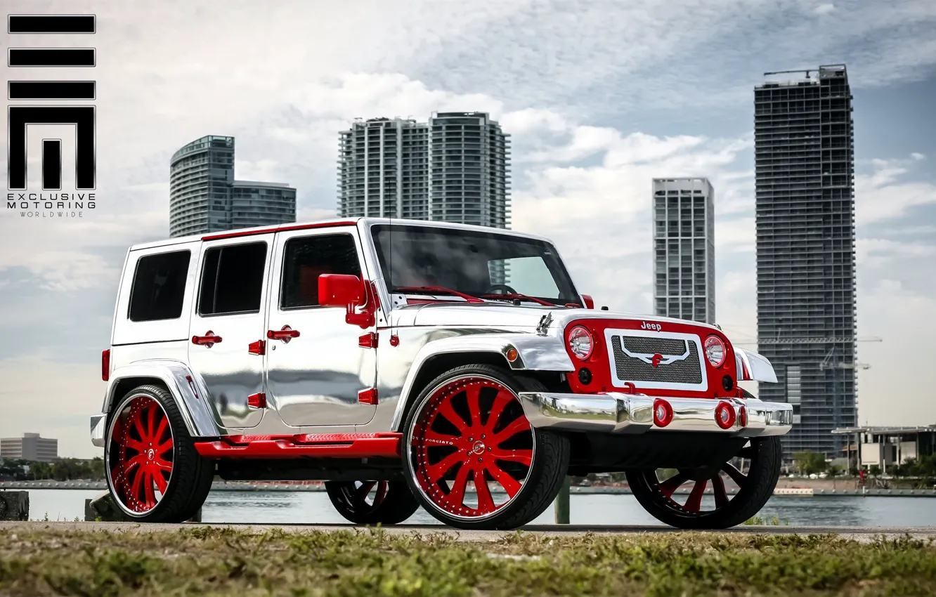 Фото обои Jeep Wrangler, Exclusive Motoring Worldwide, Forgiato Design, Chrome Edition
