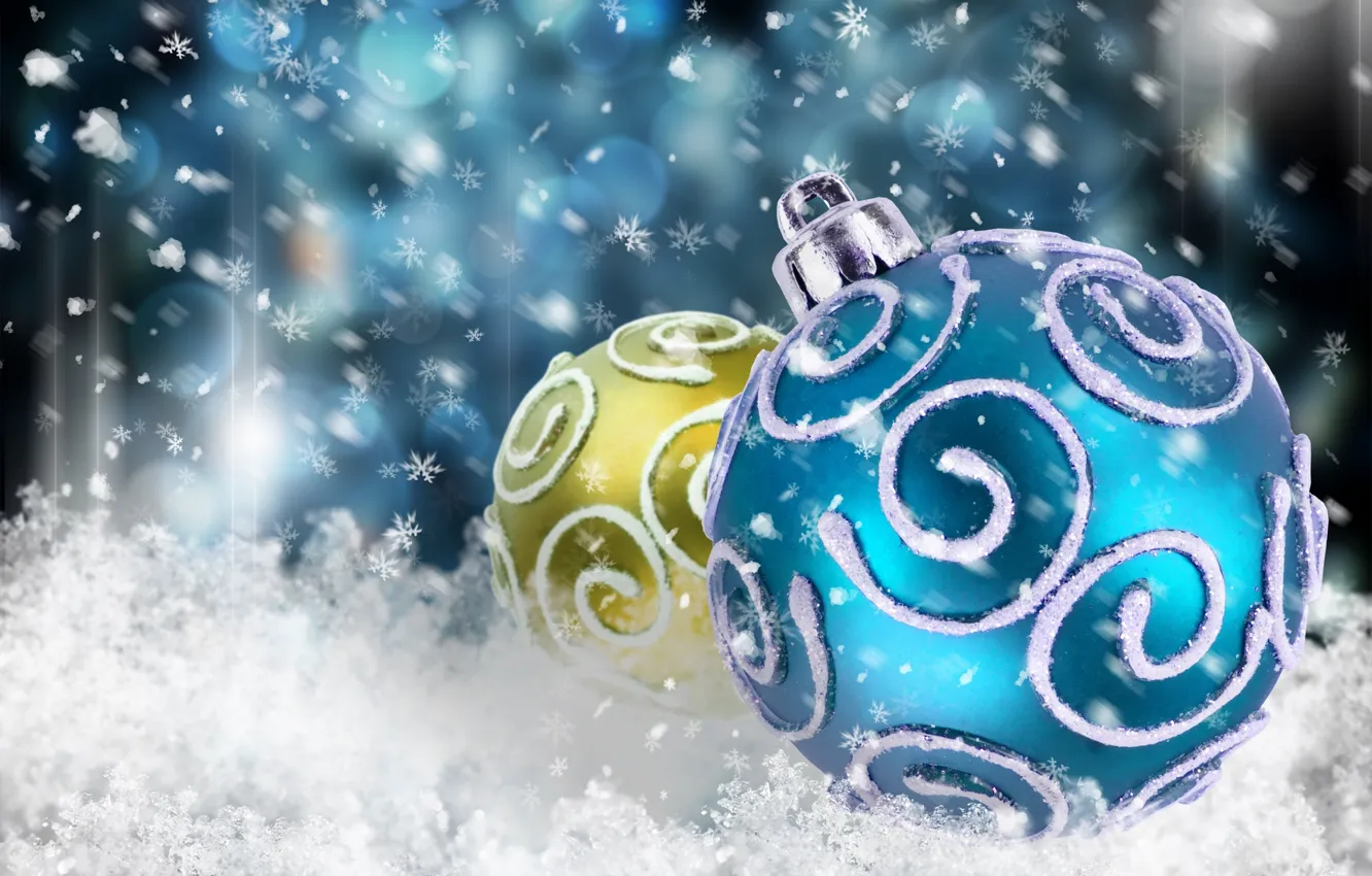 Фото обои украшения, праздник, шары, новый год, рождество
