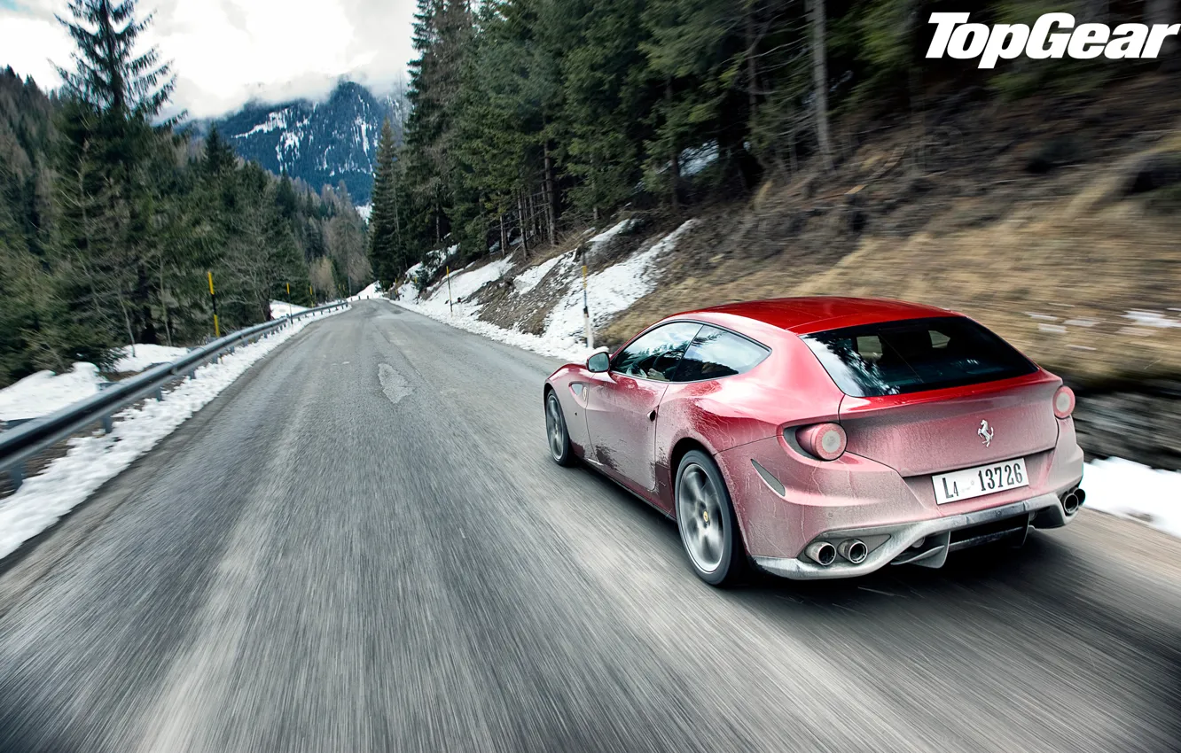 Фото обои Ferrari, red, top gear