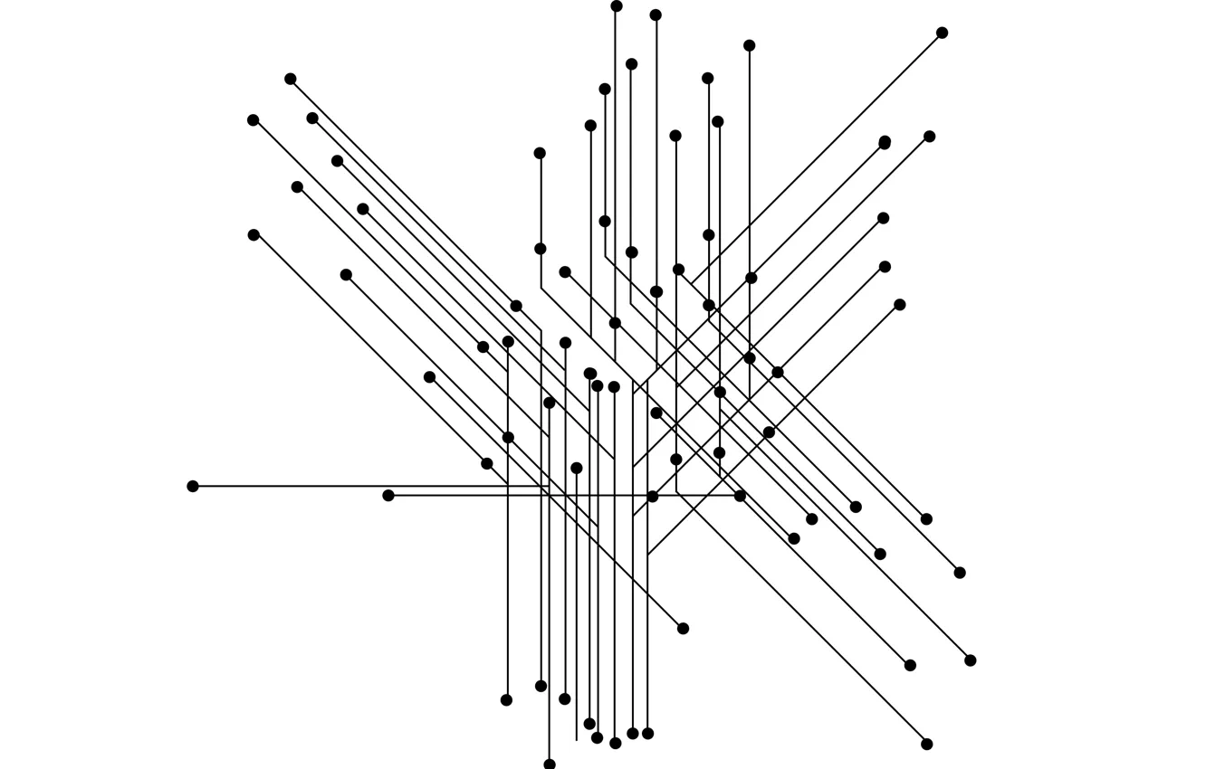 Фото обои линии, точки, белый фон