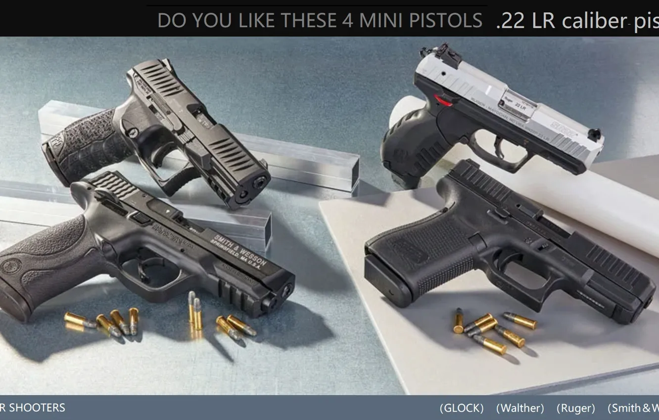 Фото обои pistol, weapon, mini, four, handgun