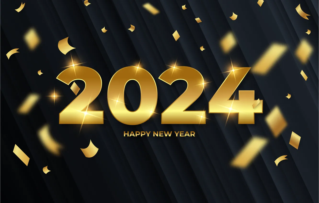 Фото обои цифры, Новый год, дата, композиция, 2024, Новый 2024 год