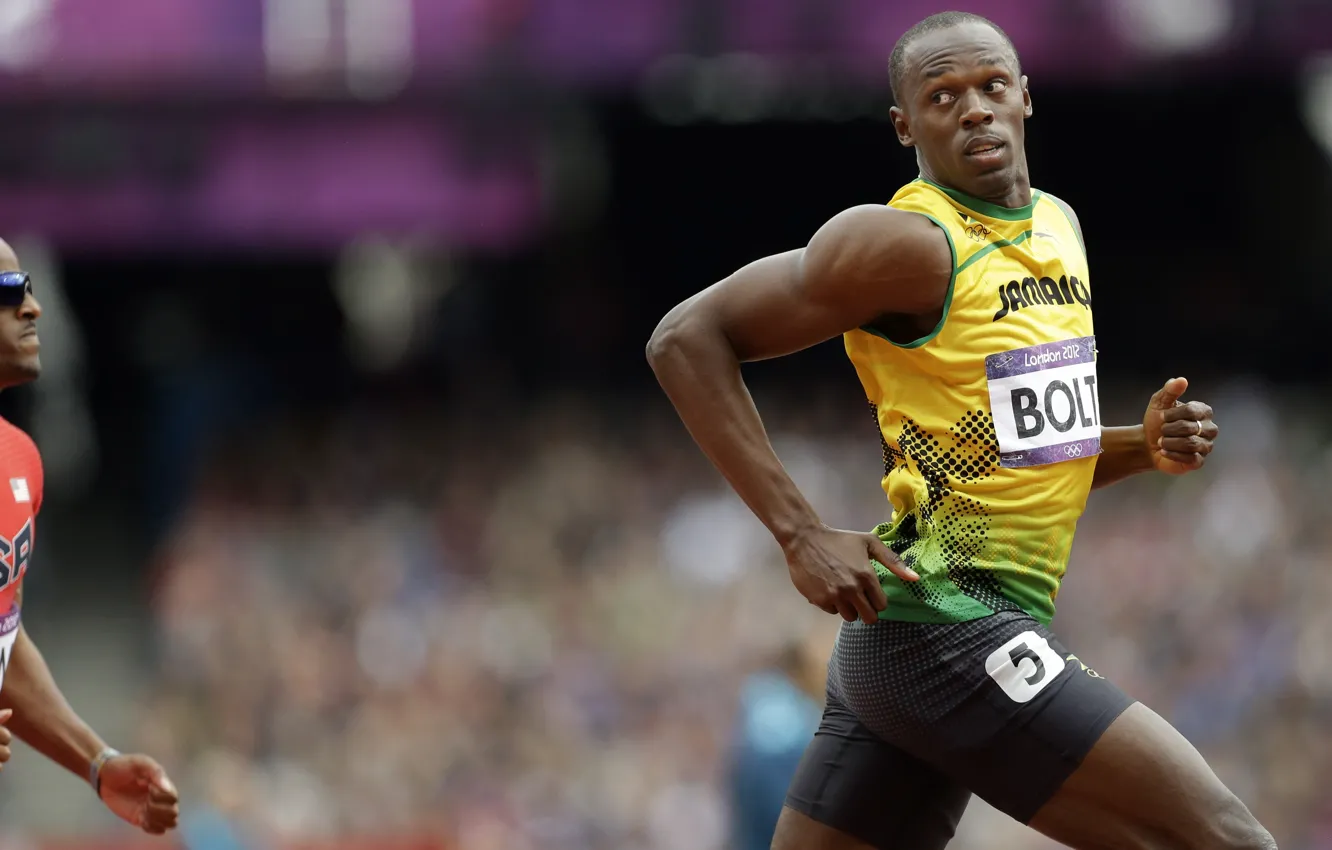 Фото обои speed, Usain Bolt, Jamaica, uniform, athlete