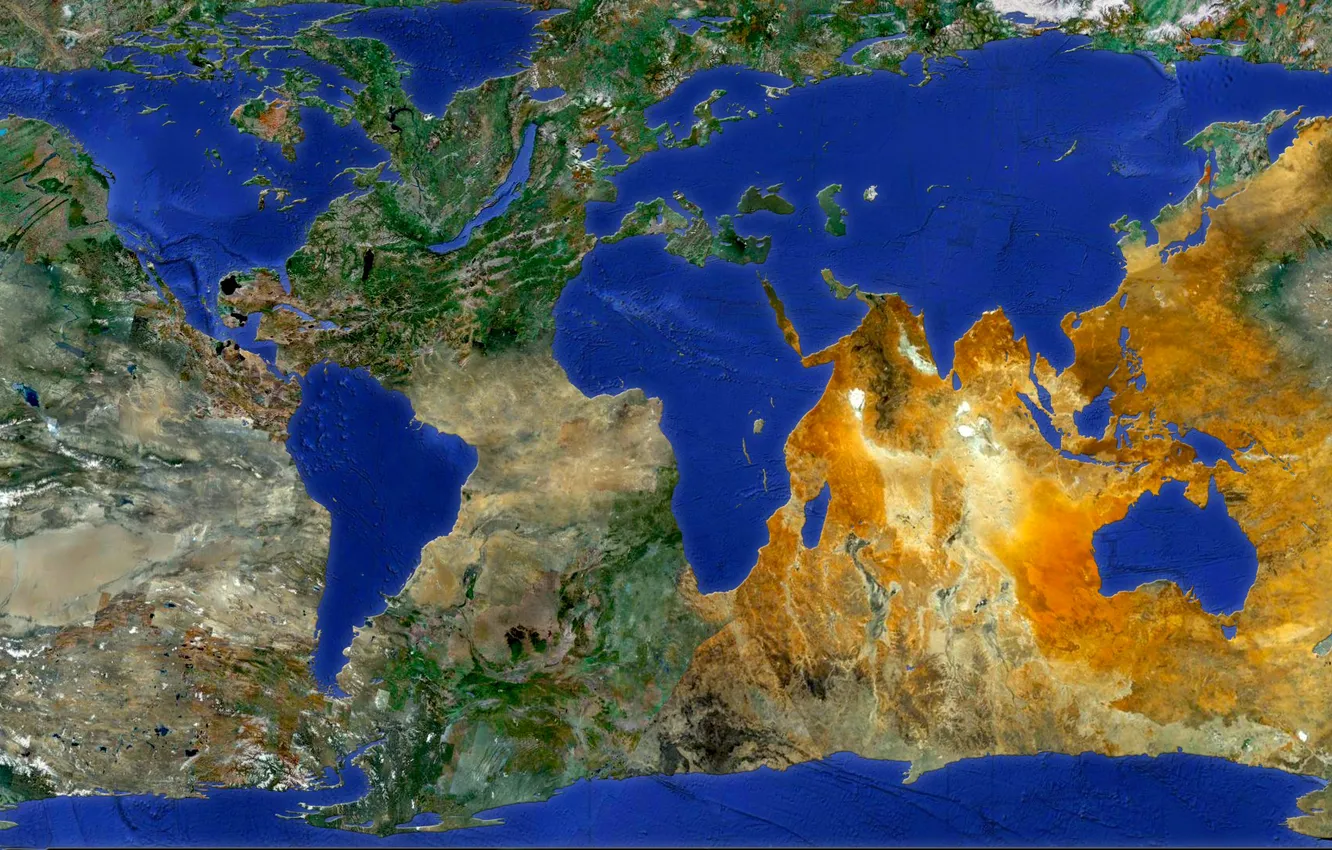 Фото обои океан, земля, карта, материк, наоборот