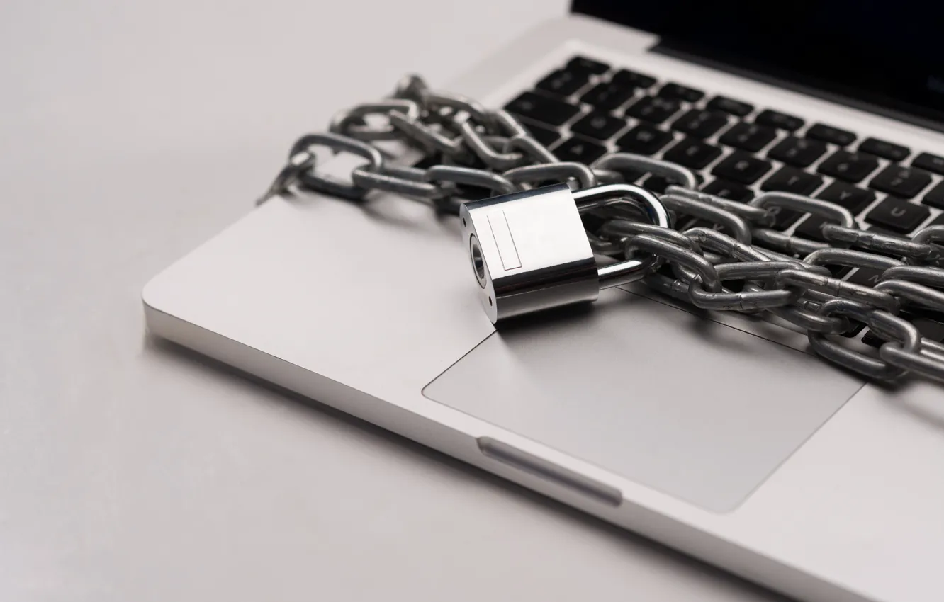 Фото обои chain, padlock, computer security