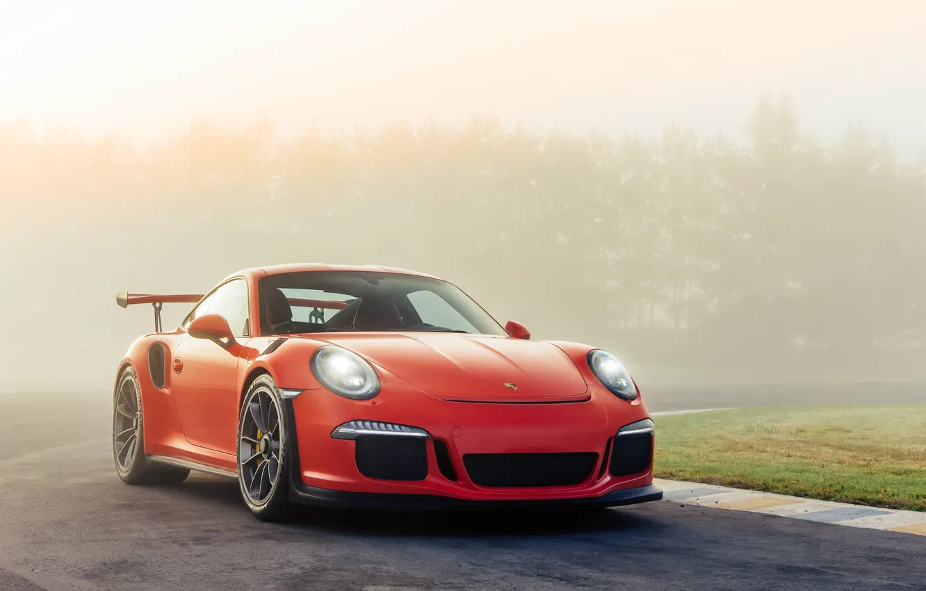 Фото обои Orange, Porsche 911, GT3 RS