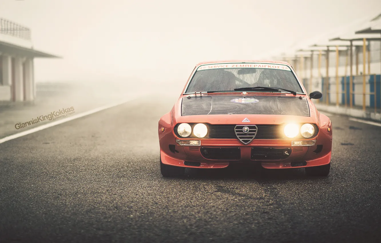 Фото обои Alfa Romeo, vintage, retro, oldschool, 2000GT, 1974, By Giannis &ampquot;KING&ampquot; Kokkas, Alfetta