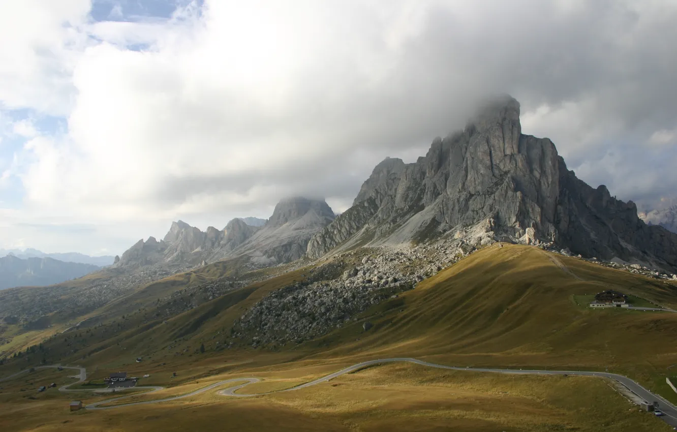 Фото обои Италия, Italy, southern access, Giau Pass in the Dolomites