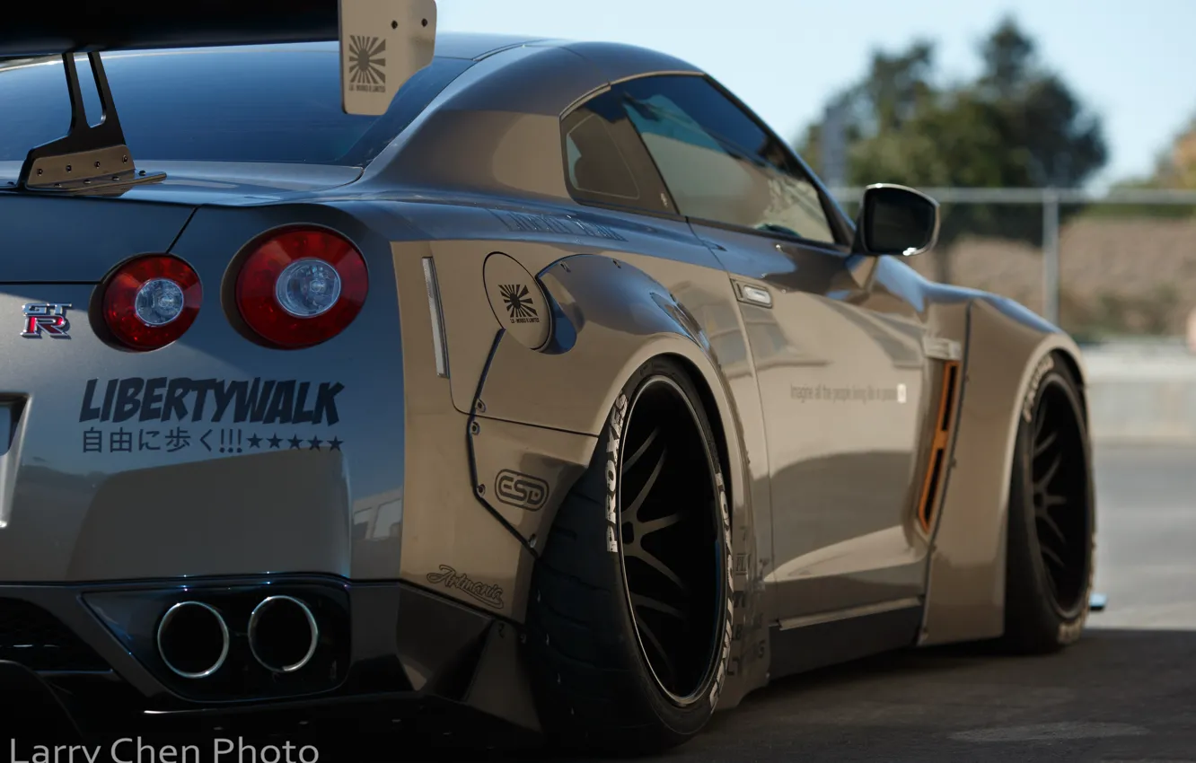 Фото обои Nissan, GT-R, style, R35, Wheels, Liberty Walk, Larry Chen