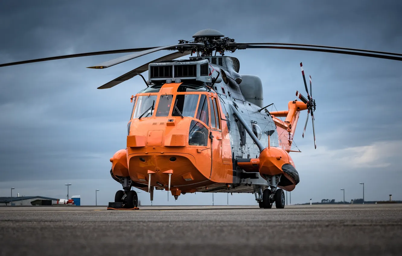 Фото обои вертолет, аэродром, лопасти, Sea King, Sikorsky S-61