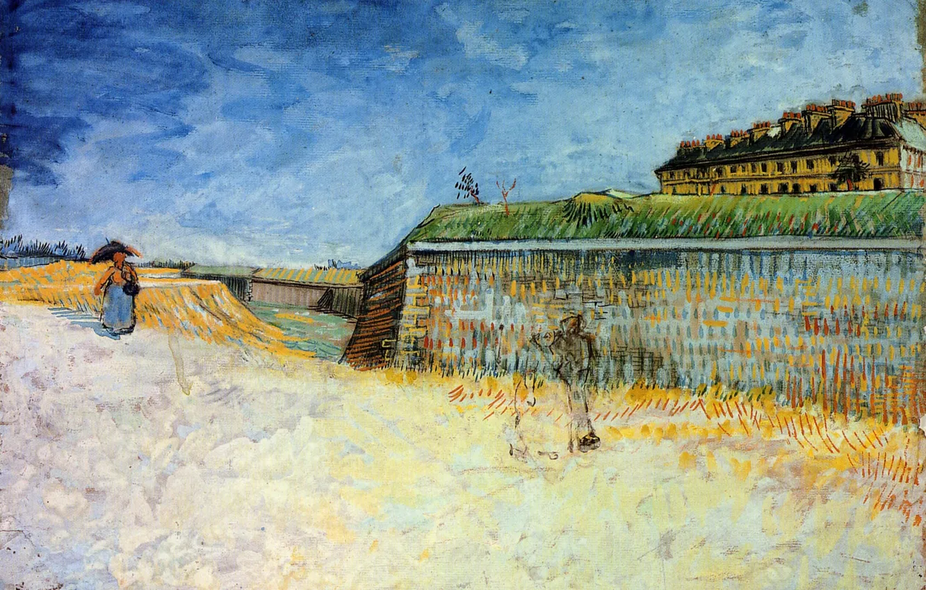 Фото обои Vincent van Gogh, of Paris 2, The Ramparts