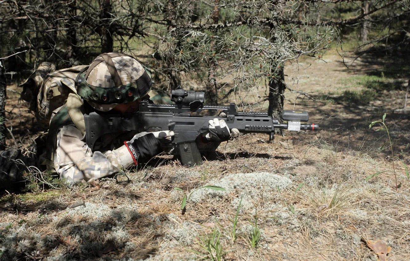 Фото обои оружие, солдат, Latvian Army