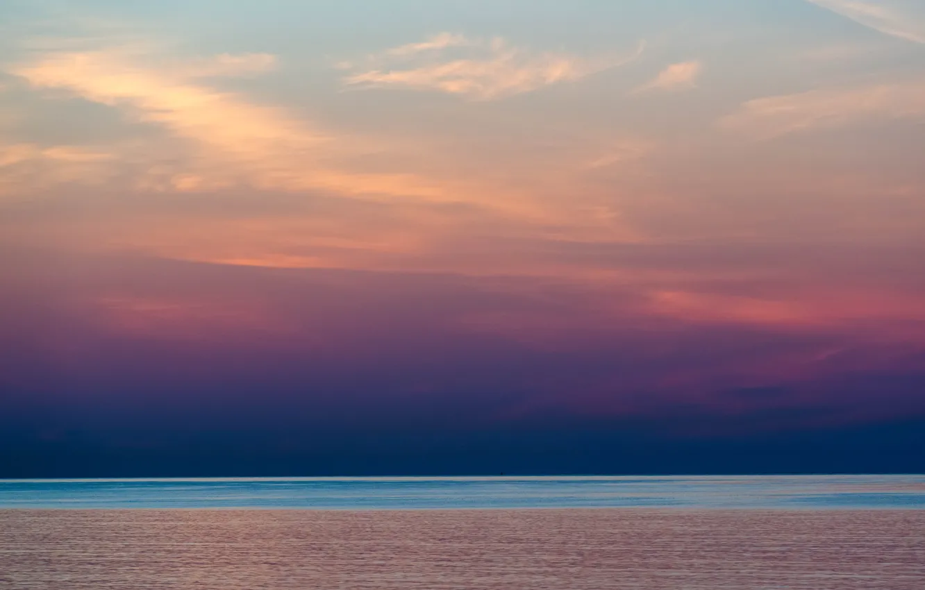 Фото обои sea, sunrise, horizon
