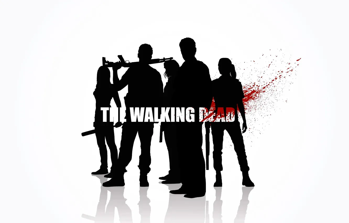 Фото обои стиль, силуэты, The Walking Dead