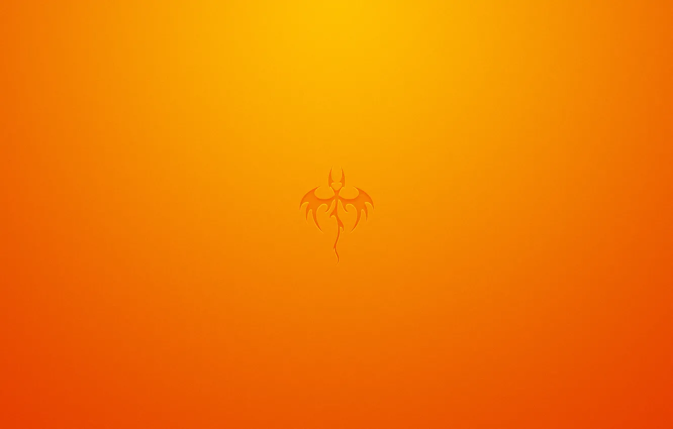 Фото обои abstract, Orange, logo, minimalism, dragon