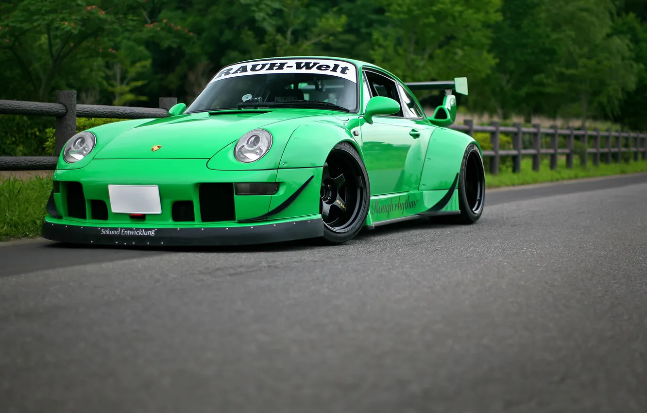 Фото обои Porsche, 993, RWB Rough rhythm