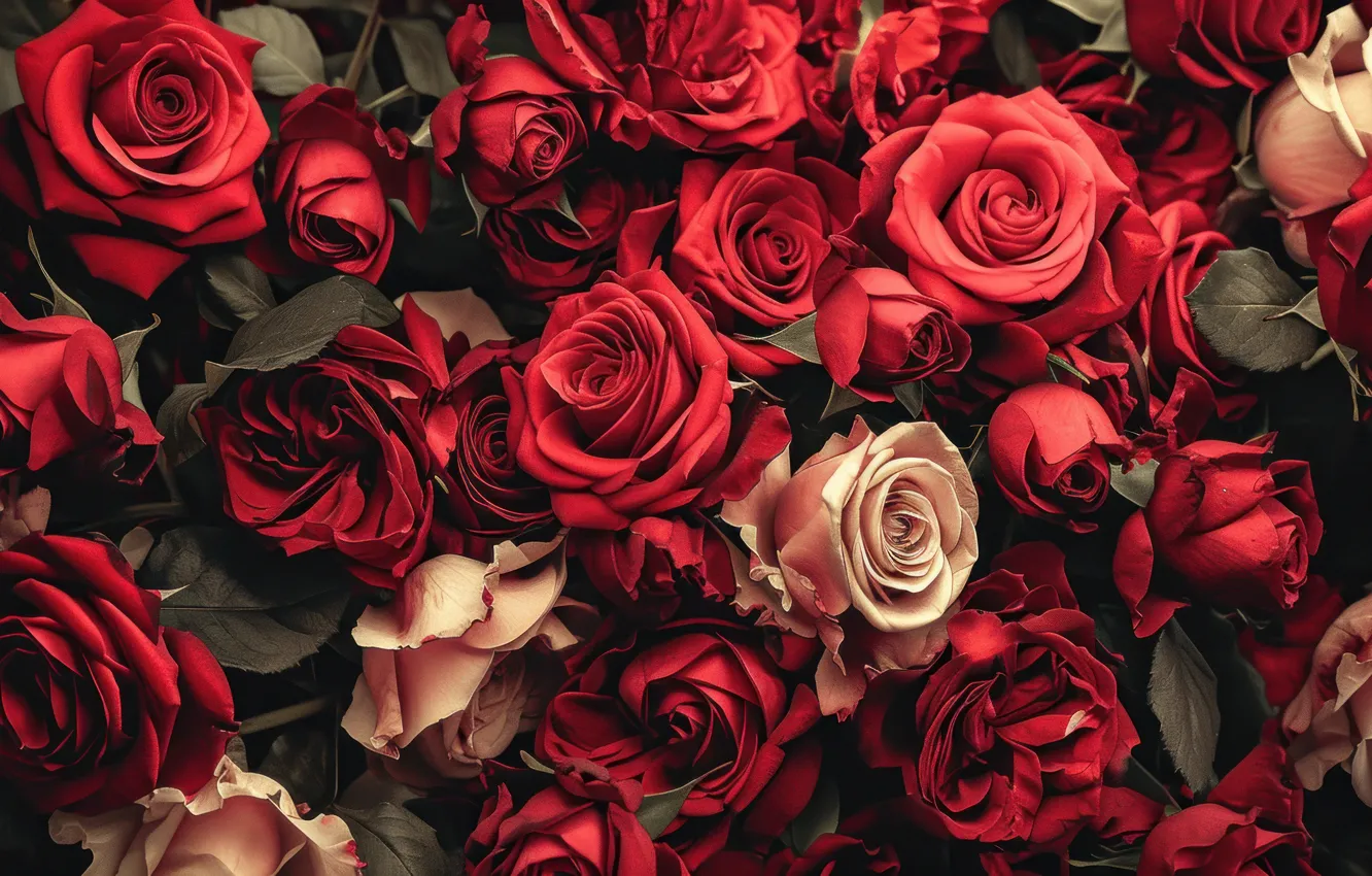 Фото обои цветы, розы, ИИ-арт, НЕЙРОСЕТЬ