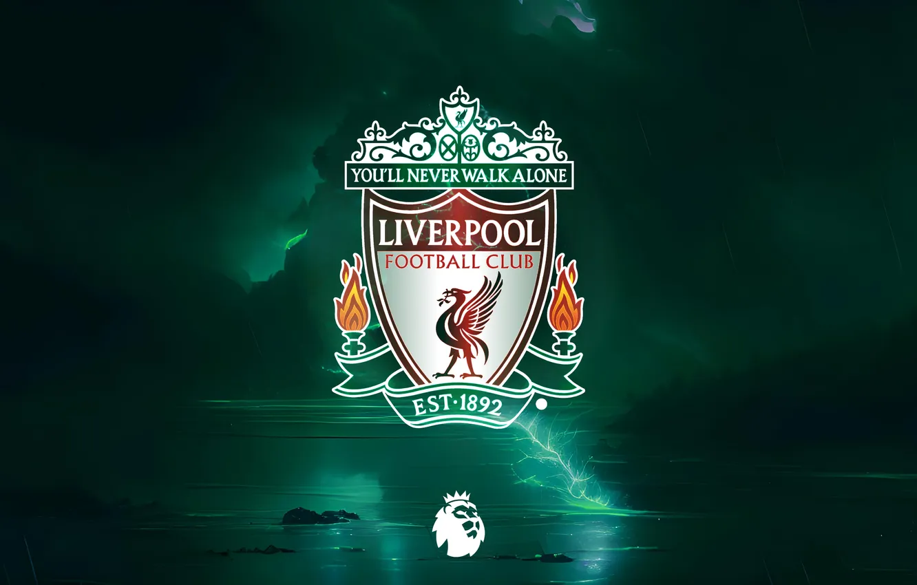 Фото обои Logo, Football, Liverpool, Liverpool FC, YNWA, Soccer, Symbol, Badge