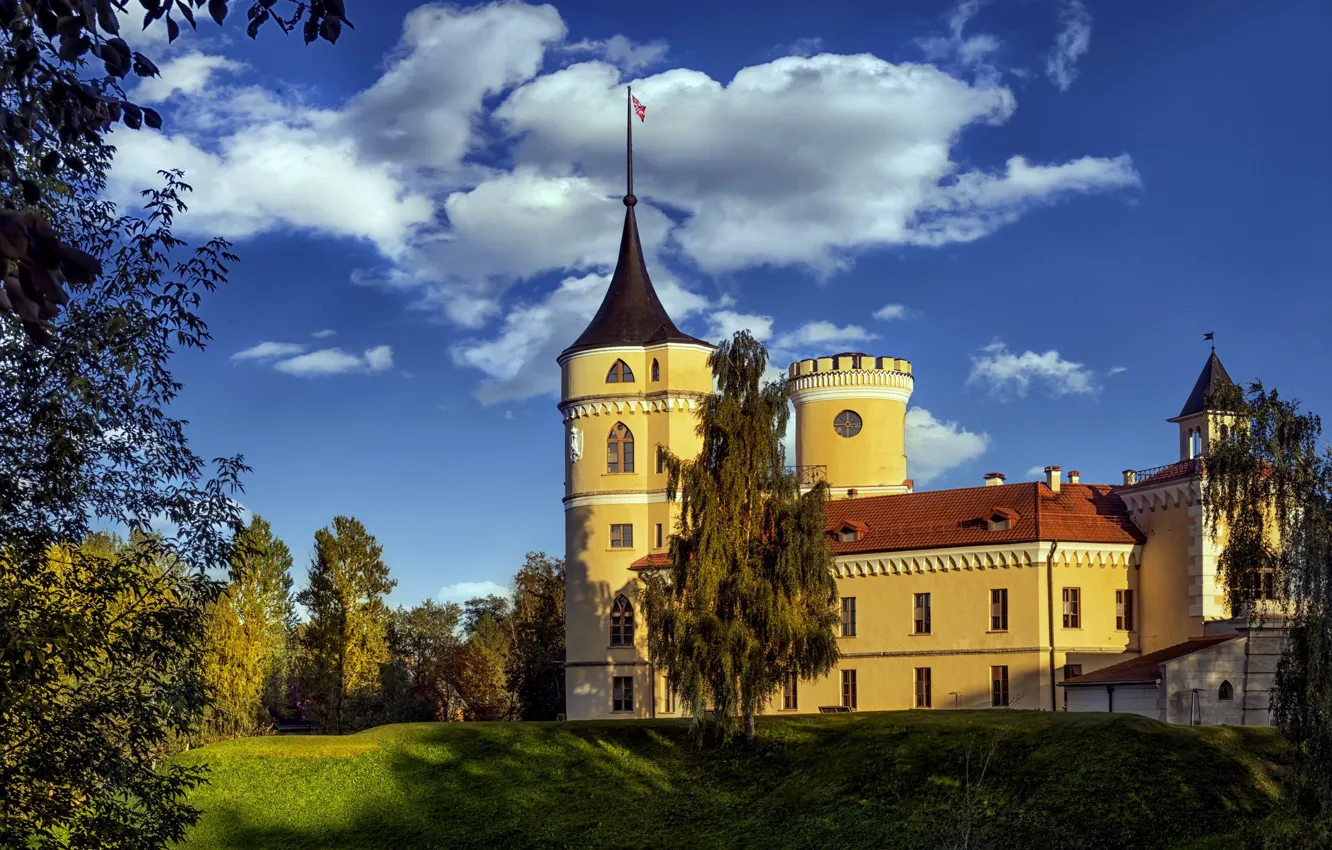 Фото обои пейзаж, природа, город, парк, замок, крепость, архитектура, Павловск