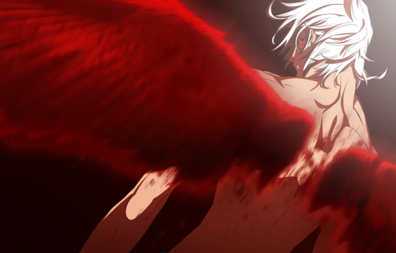 Фото обои кровь, крылья, аниме, арт, парень, air gear, hvostik, takeuchi sora